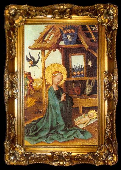 framed  Lochner, Stephan Adoration of the Child, ta009-2